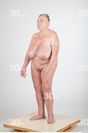 Whole Body Animation references Nude Overweight Wrinkles Studio photo references