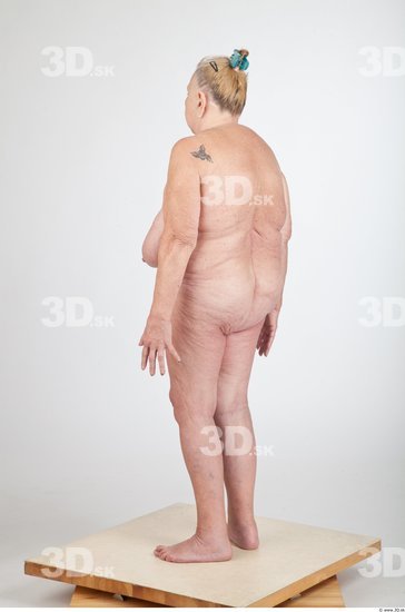 Whole Body Animation references Nude Overweight Wrinkles Studio photo references