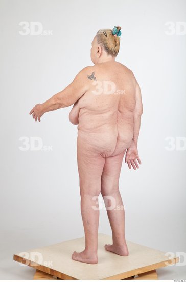 Whole Body Animation references Nude Overweight Wrinkles Studio photo references