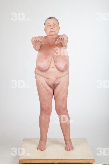 Whole Body Animation references Nude Overweight Wrinkles Studio photo references