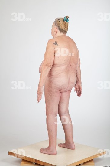 Whole Body Animation references Nude Overweight Wrinkles Studio photo references