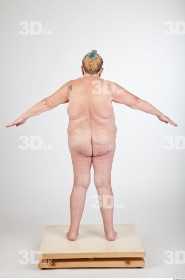 Whole Body Animation references Nude Overweight Wrinkles Studio photo references