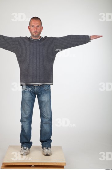 Whole Body T poses Casual Studio photo references