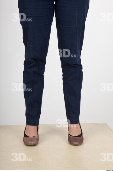 Calf Woman Formal Trousers Slim Studio photo references