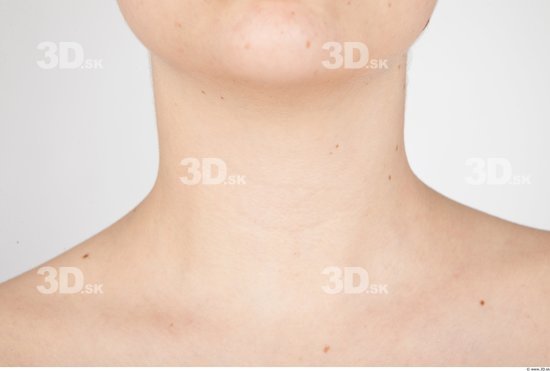 Neck Woman Nude Slim Studio photo references