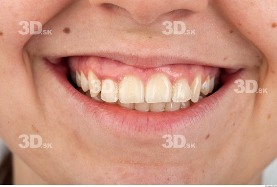Teeth Woman Slim Studio photo references