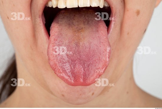 Tongue Woman Slim Studio photo references