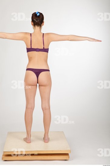 Whole Body T poses Underwear Bra Slim Studio photo references