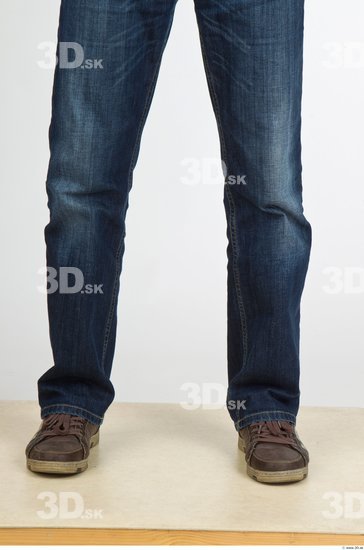 Calf Man Casual Jeans Average Studio photo references