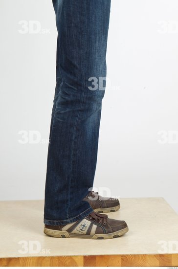 Calf Man Casual Jeans Average Studio photo references