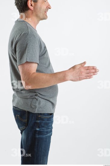 Arm Man Animation references White Casual T shirt Average