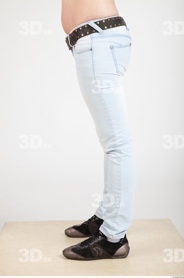 Leg Woman Casual Jeans Slim Studio photo references