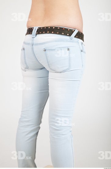 Thigh Woman Casual Jeans Slim Studio photo references