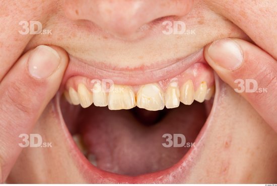 Teeth Woman Slim Studio photo references