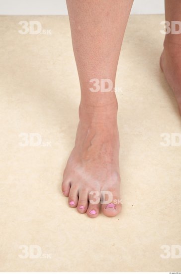 Foot Woman Nude Slim Studio photo references