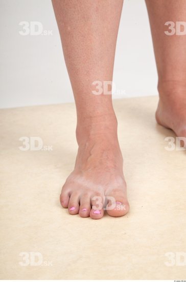 Foot Woman Nude Slim Studio photo references