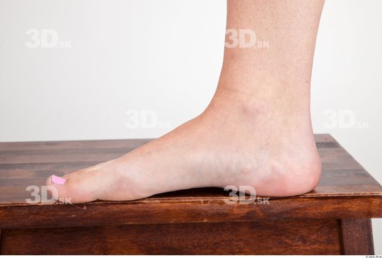 Foot Woman Nude Slim Studio photo references