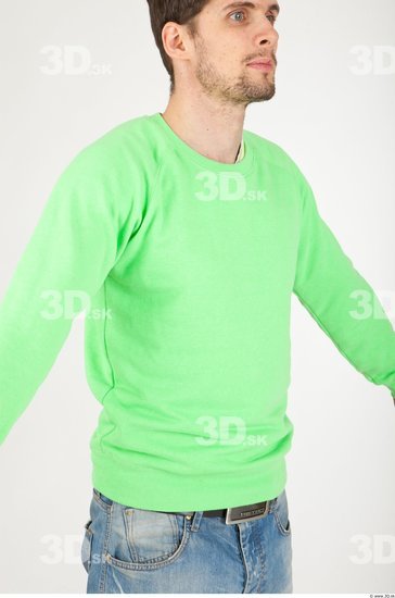 Upper Body Man Casual Sweater Athletic Studio photo references