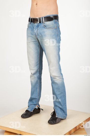 Leg Man Casual Jeans Athletic Studio photo references