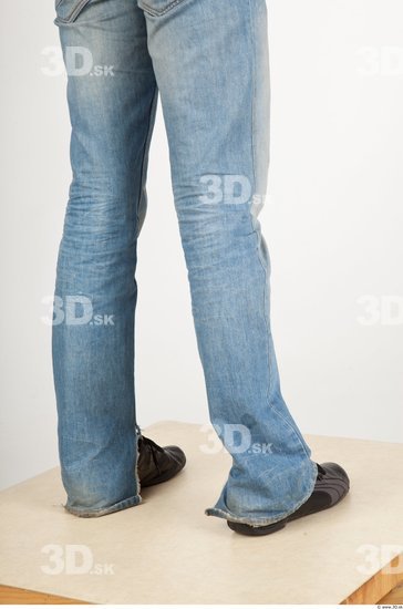 Calf Man Casual Jeans Athletic Studio photo references