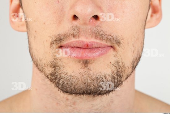 Mouth Man Athletic Bearded Studio photo references