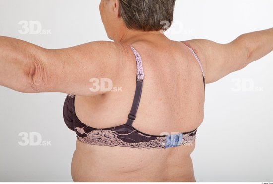 Back Woman Underwear Bra Average Wrinkles Studio photo references