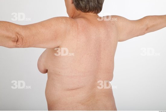 Back Woman Nude Average Wrinkles Studio photo references