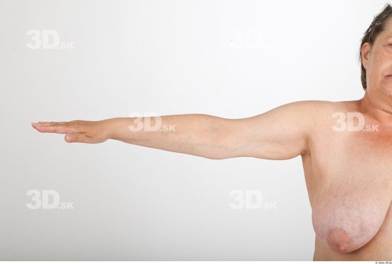 Arm Woman Nude Average Wrinkles Studio photo references