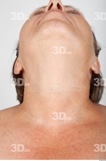 Neck Woman Nude Average Wrinkles Studio photo references