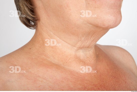 Neck Woman Nude Average Wrinkles Studio photo references