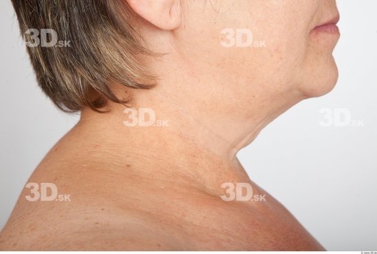 Neck Woman Nude Average Wrinkles Studio photo references