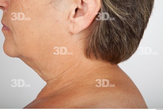 Neck Woman Nude Average Wrinkles Studio photo references