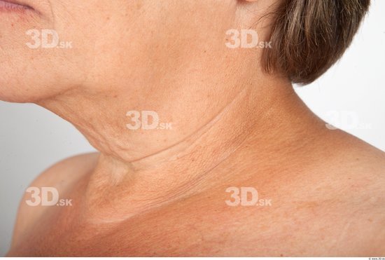 Neck Woman Nude Average Wrinkles Studio photo references