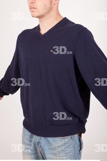 Upper Body Man Casual Sweater Average Studio photo references