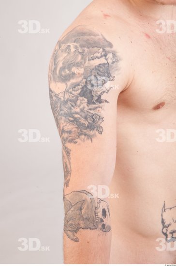 Skin Man Tattoo Nude Average Studio photo references