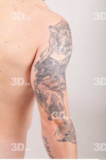 Skin Man Tattoo Nude Average Studio photo references