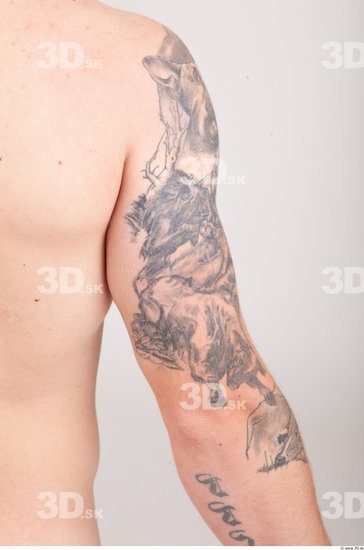 Skin Man Tattoo Nude Average Studio photo references