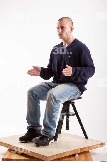 Whole Body Man Artistic poses White Casual Average