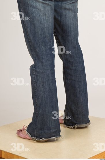 Calf Woman Casual Jeans Average Studio photo references