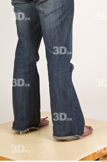 Calf Woman Casual Jeans Average Studio photo references