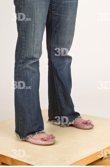Calf Woman Casual Jeans Average Studio photo references