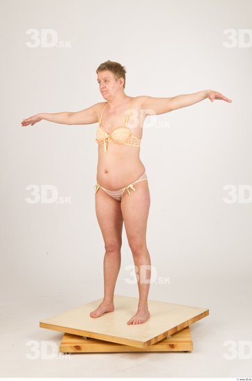 Whole Body Woman T poses Underwear Average Studio photo references