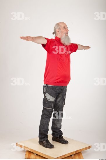 Whole Body Man T poses Casual Average Wrinkles Studio photo references