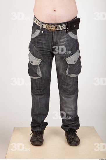 Leg Man Casual Jeans Average Wrinkles Studio photo references