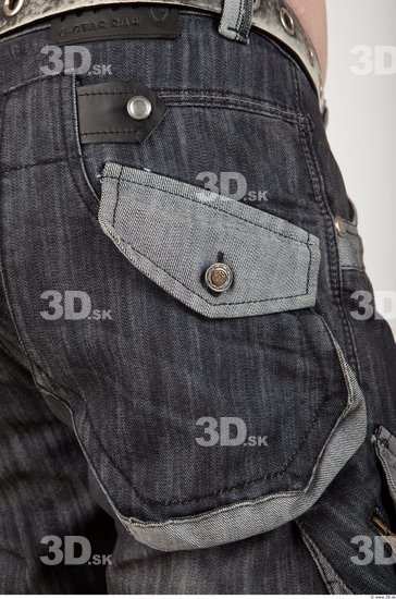 Man Casual Jeans Average Wrinkles Studio photo references