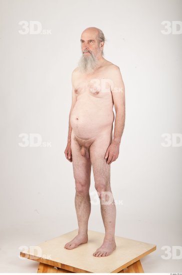 Whole Body Man Animation references Nude Average Wrinkles Studio photo references