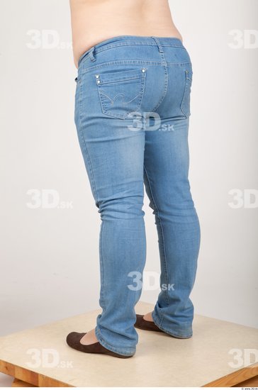 Leg Woman Casual Jeans Chubby Studio photo references