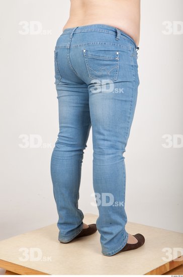 Leg Woman Casual Jeans Chubby Studio photo references