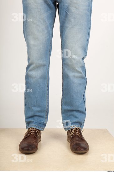 Calf Man Casual Jeans Average Studio photo references