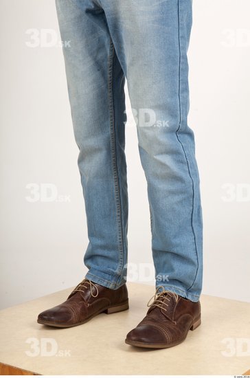 Calf Man Casual Jeans Average Studio photo references